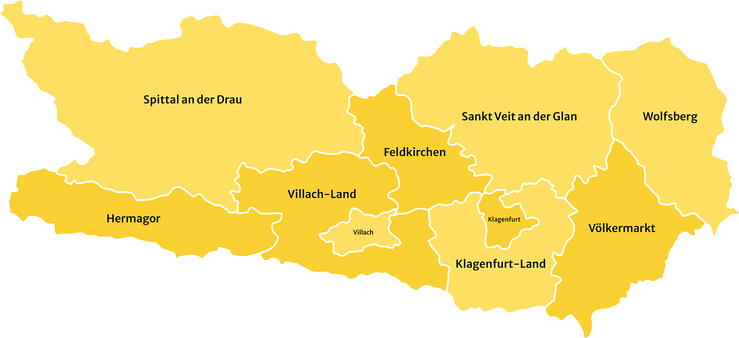 Bezirke in Kärnten