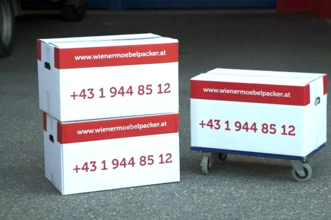 Standard Umzugskartons mit Handgriffen