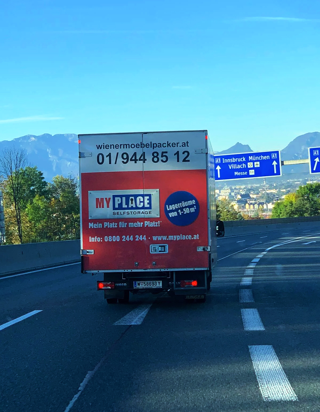 Umzug Richtung Innsbruck